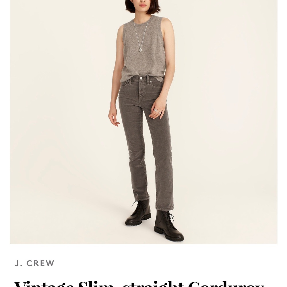 J. Crew Gray Corduroy Pant